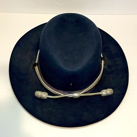 Stafford Other - Stratton Campaign Style Felt Hat in Navy Silver Tassel Accent Size 7